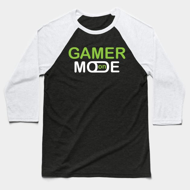 Gamer Mode On Baseball T-Shirt by TeeMaruf